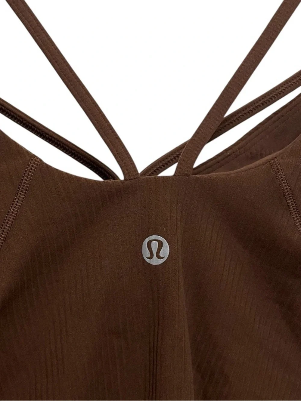 Lululemon align strappy cropped ribbed tank brown